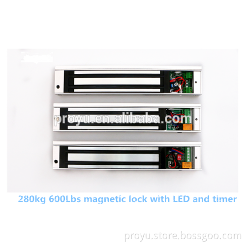 280KG 600lbs LED EM lock single door magnetic door lock time delay for access control